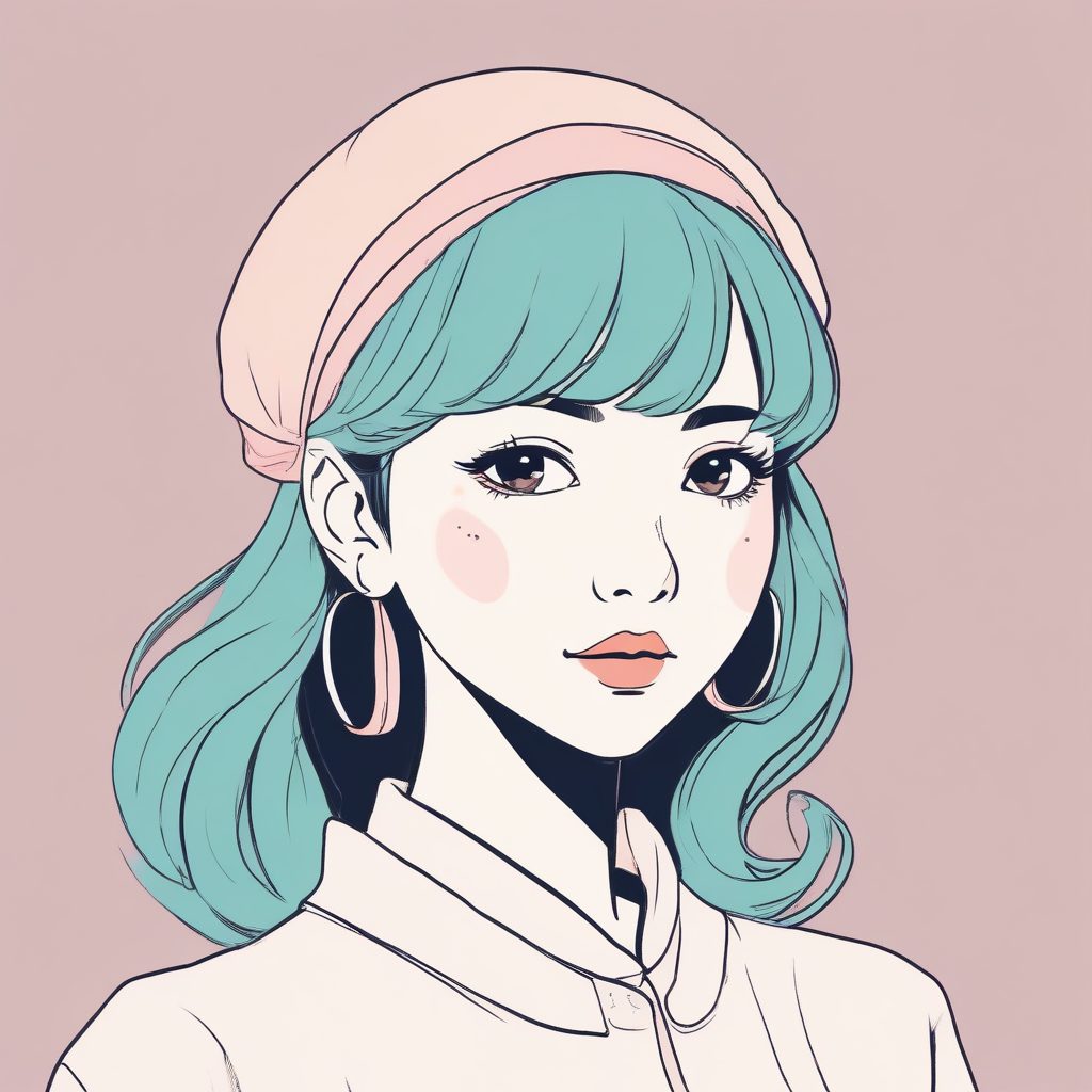 🔥爆款极简线条日系动漫少女头像！完美适配你的社交账号