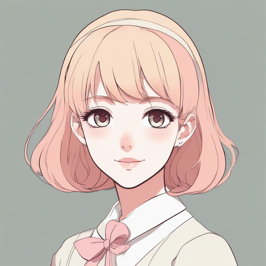 极简风格纯色背景动漫少女头像生成！Celsioring+马卡龙配色