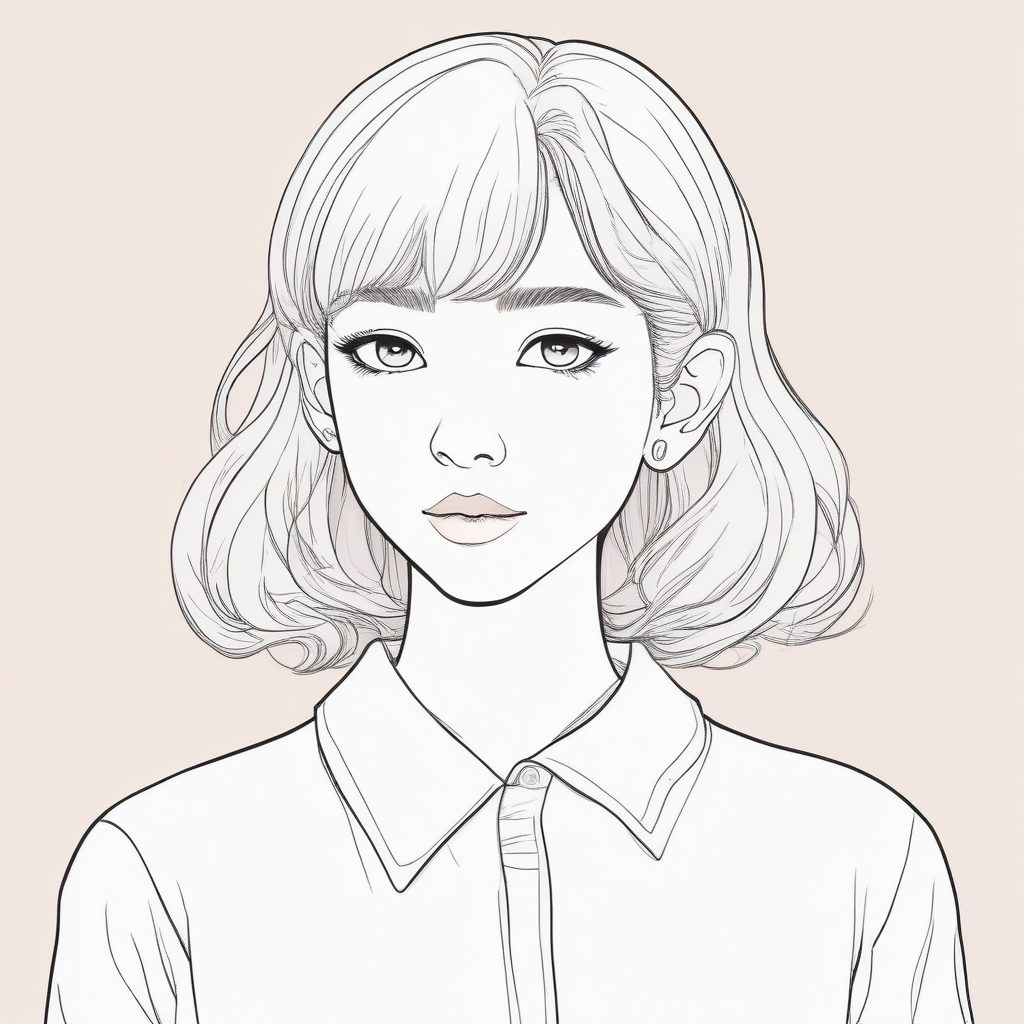 极简线条插画日系动漫少女头像AI绘画爆火！