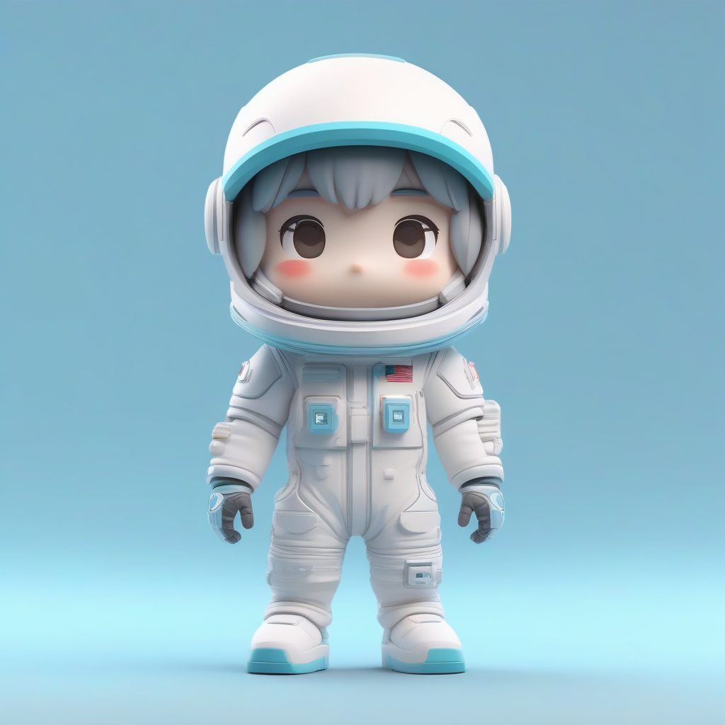 8K超清Q版宇航员盲盒手办：C4D粘土质感3D渲染提示词教程