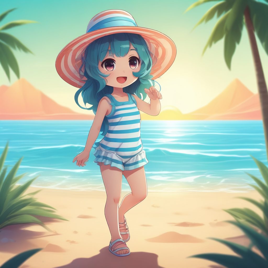 8K分辨率动漫人物全身生成指南：可爱夏日主题Q版女孩高级光影技巧
