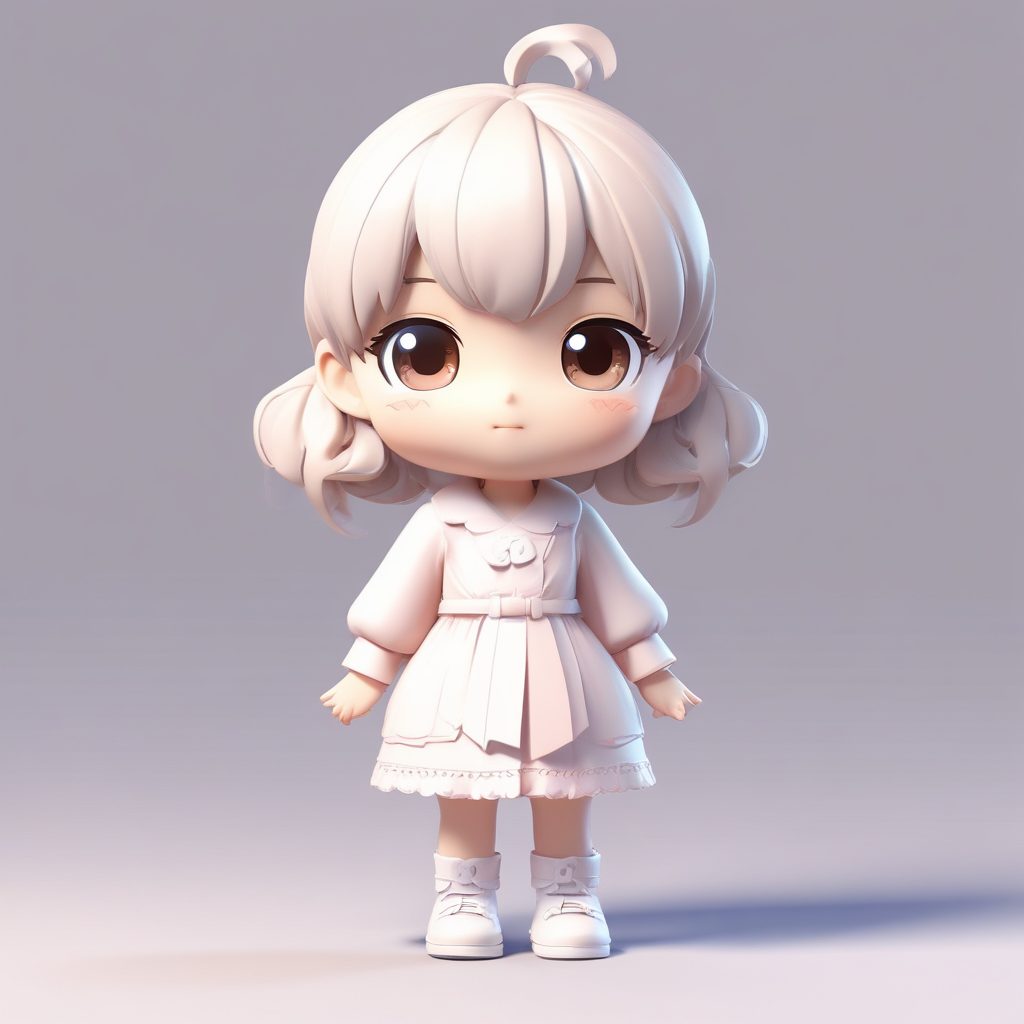 Q版洛丽塔头像生成｜C4D粘土风全身体验！盲盒设计3D渲染效果✨