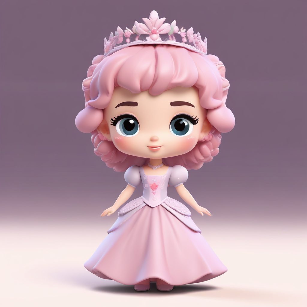 绝美Q版在逃公主头像！3D迪士尼风粘土渲染设计✨