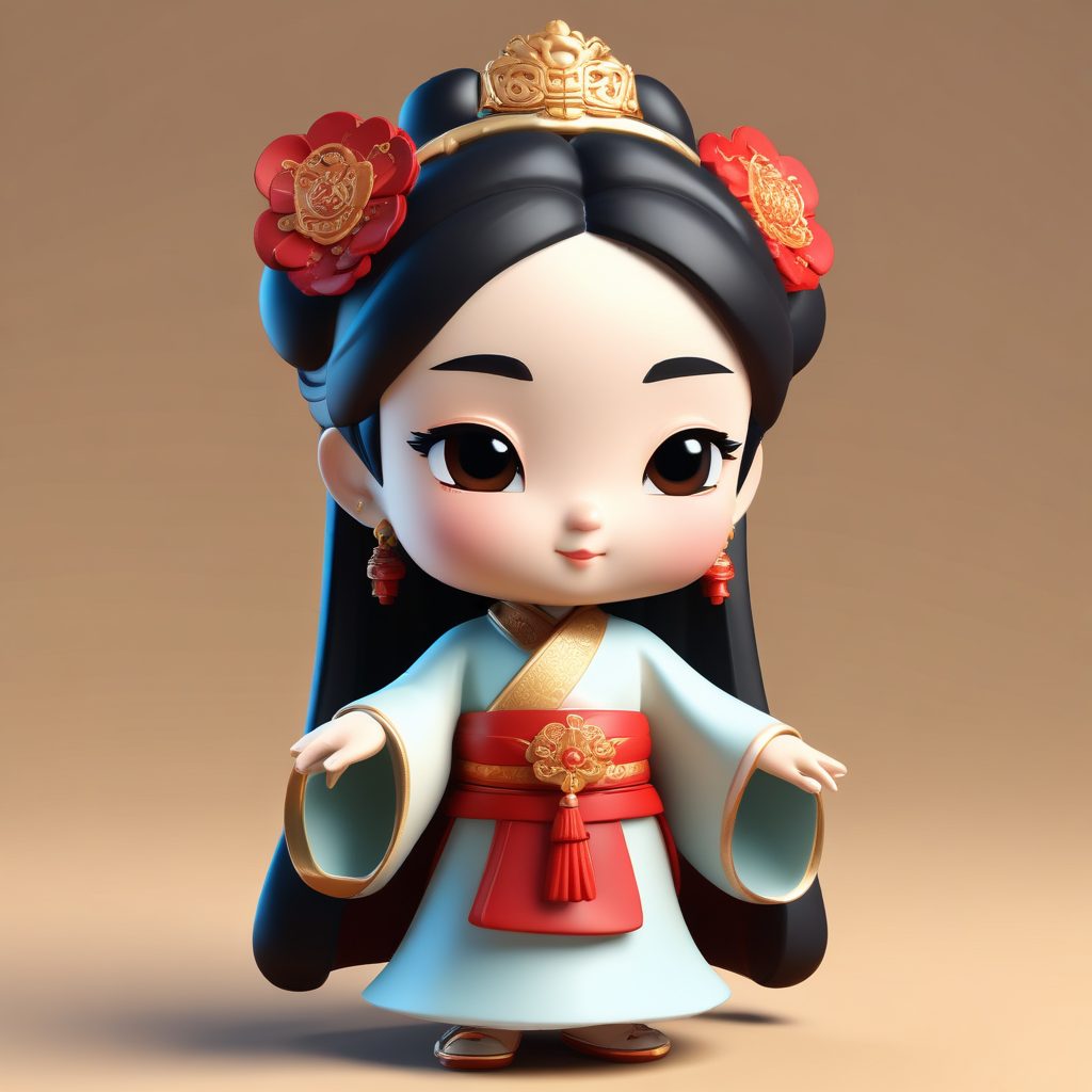 古风Q版头像来袭！3D粘土风格盲盒小姐姐立绘生成