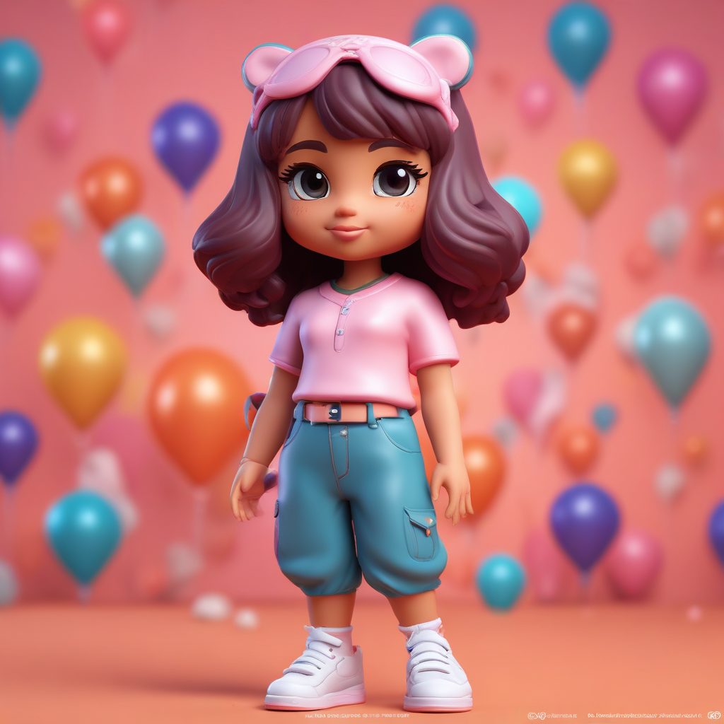 AI绘画:超萌Y2K辣妹Q版盲盒手办生成教程(全身3D渲染)