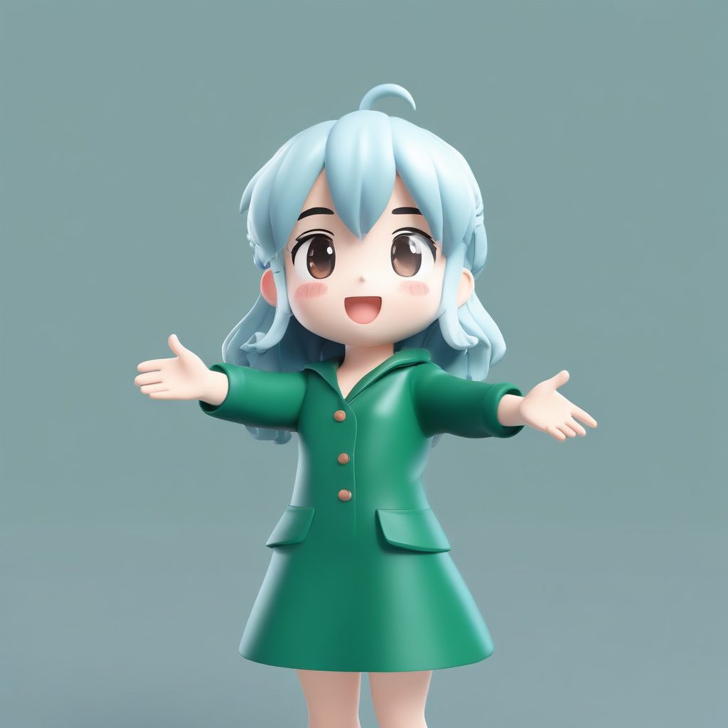 AI绘画教程:Q版女孩在雪花中伸手的渴望姿势(8K)