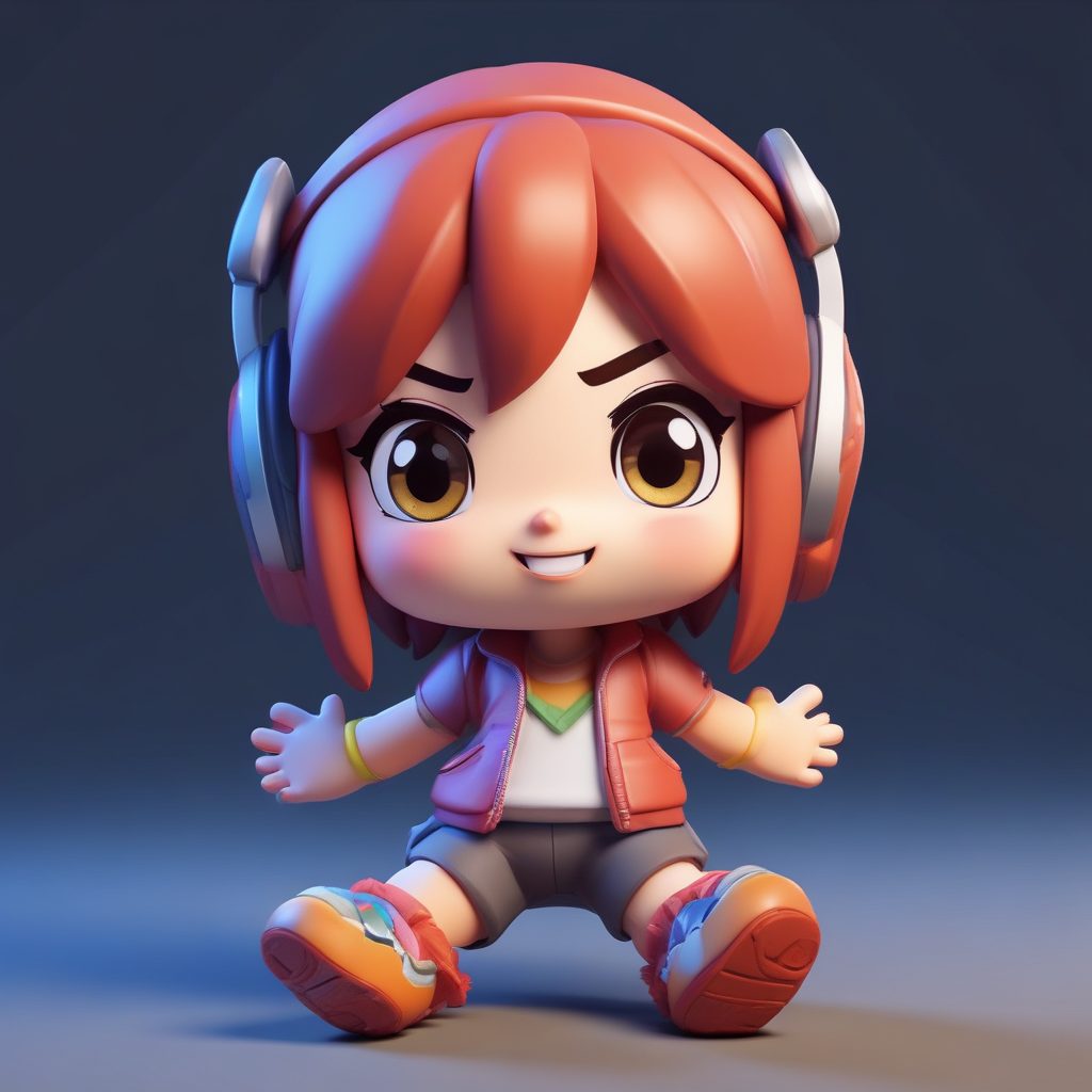 AI绘画挑战: 制作Q版游戏女孩“破防”的愤怒表情萌图 (8K高清)