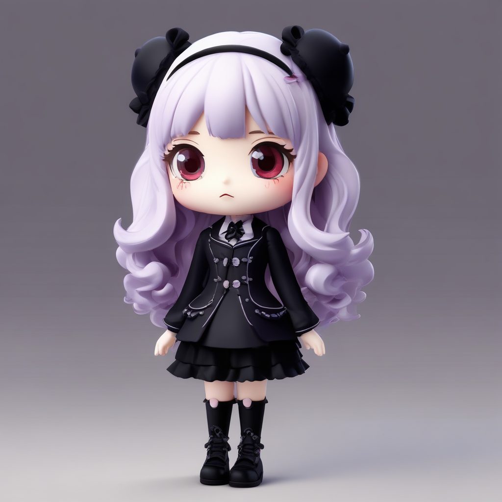 🦇暗黑哥特风Chibi！黏土质感黑白配色，小众高级感爆棚！