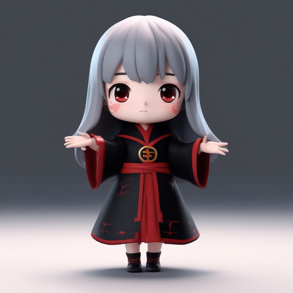 暗黑萌系！【Q版古风鬼怪少女】头像，酷飒黑红色系！