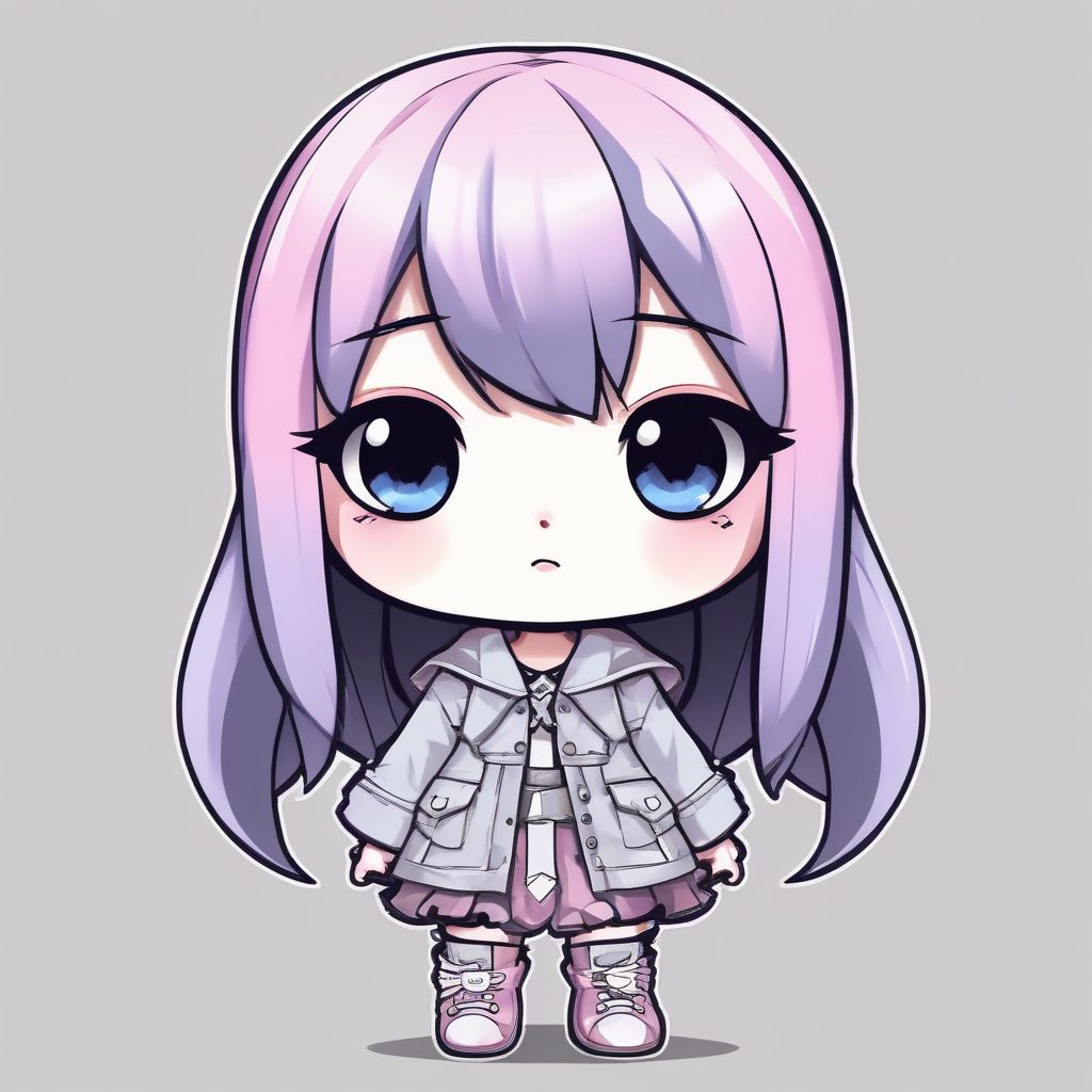 🖤暗黑少女也萌翻！Q版柔和哥特风提示词，黑粉撞色头像