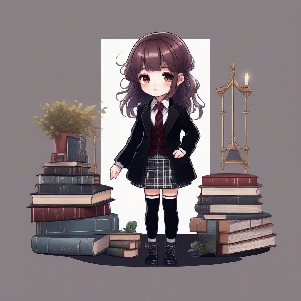 暗黑学院风Chibi Doll：高细节哥特萝莉全身像AI创作指南