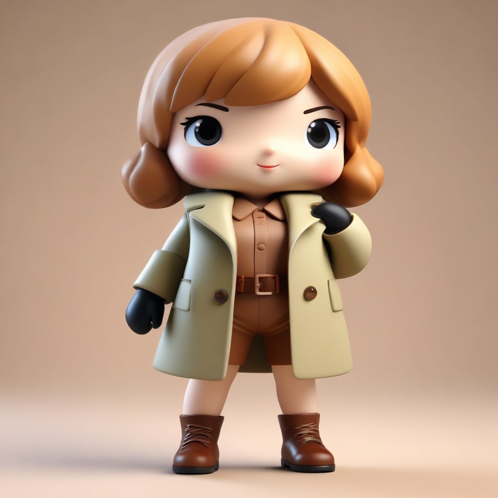 安静的奢华: Q版羊绒大衣女孩的高级感穿搭(AI生成)