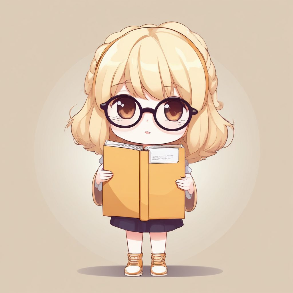 📚安静阅读时光！眼镜少女Q版，文艺治愈系壁纸！