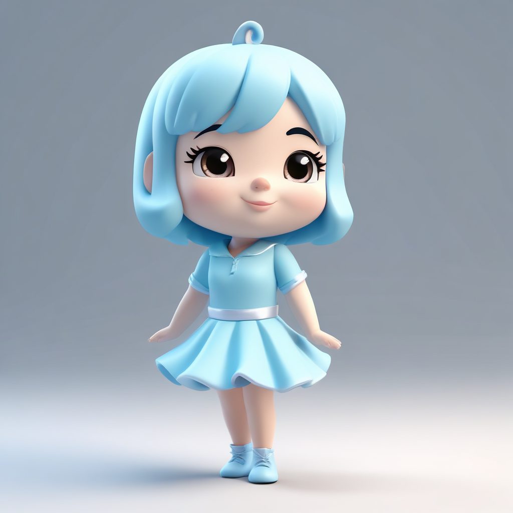 🩰芭蕾舞Q版老师人偶！动态站姿C4D渲染，马卡龙配色超萌