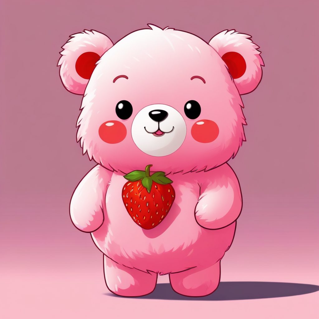 🍓抱抱莓熊来啦！高细节Q版草莓熊提示词，谁能拒绝做头像？
