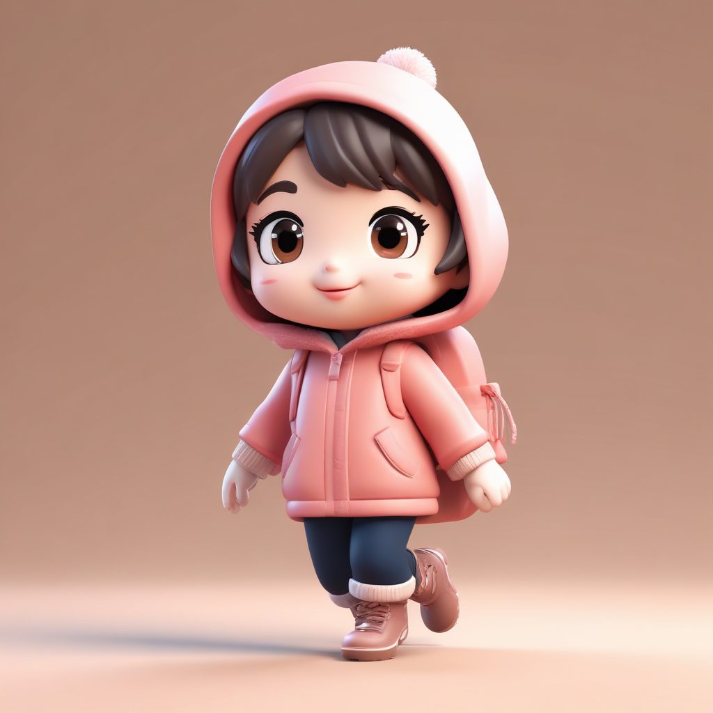 爆肝分享|可爱手套Q版女孩，奔跑跳跃动态姿势生成器