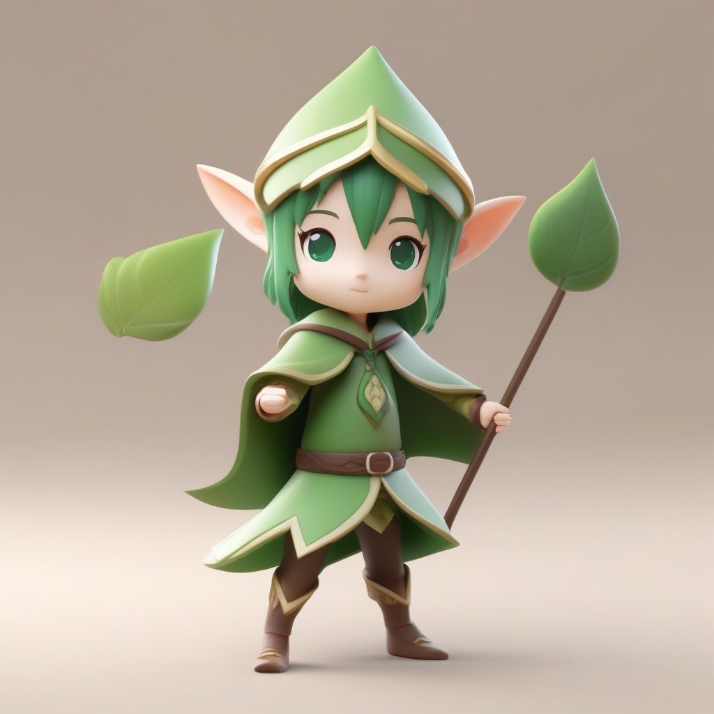 爆款AI绘画技巧:粘土质感“森林小精灵”Q版全身图提示词详解