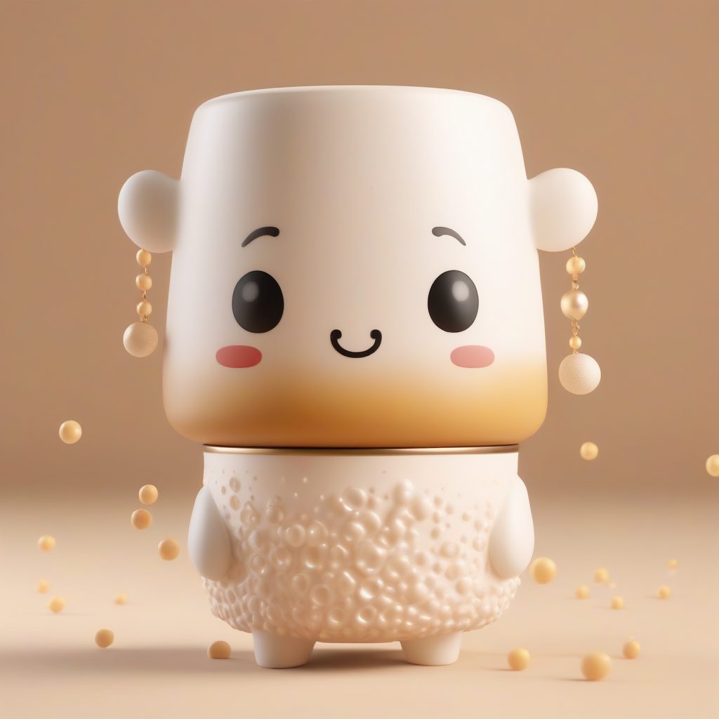 爆款Q版珍珠奶茶盲盒公仔：Pop Mart风格全身照AI绘画指令