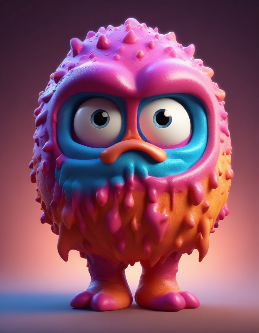 爆款Stable Diffusion提示词：软萌C4D解压小怪物，超适合做情侣头像和手机壁纸！