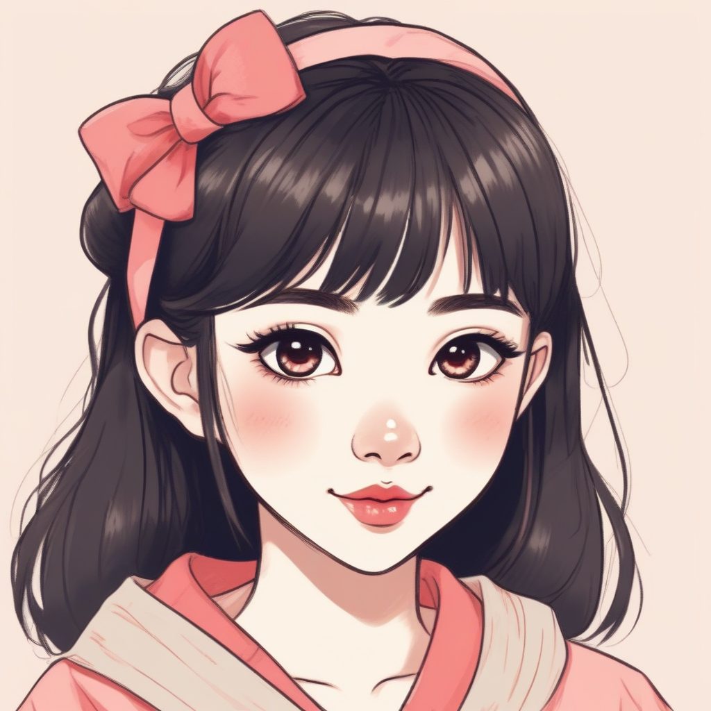 爆款头像秘诀：日系少女的粉彩色调手绘，童话书风格分享