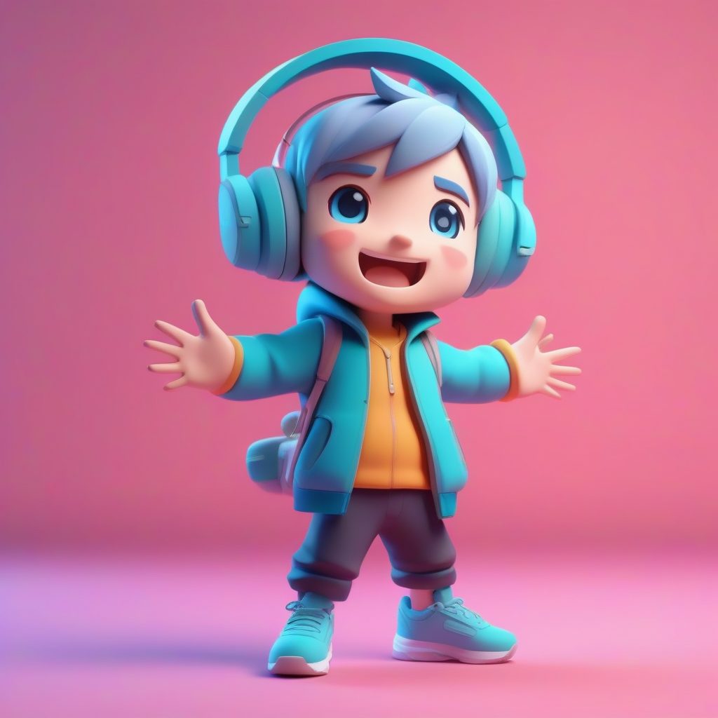 爆款游戏主题:Pop Mart风格Q版手办全身图,超可爱动态表情捕捉