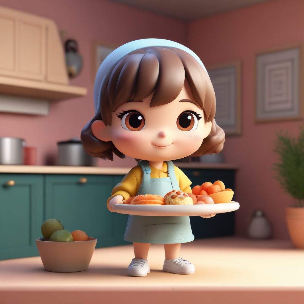 爆食吃货!Q版小人捧着超大碗饭、眼睛发光的夸张表情AI图