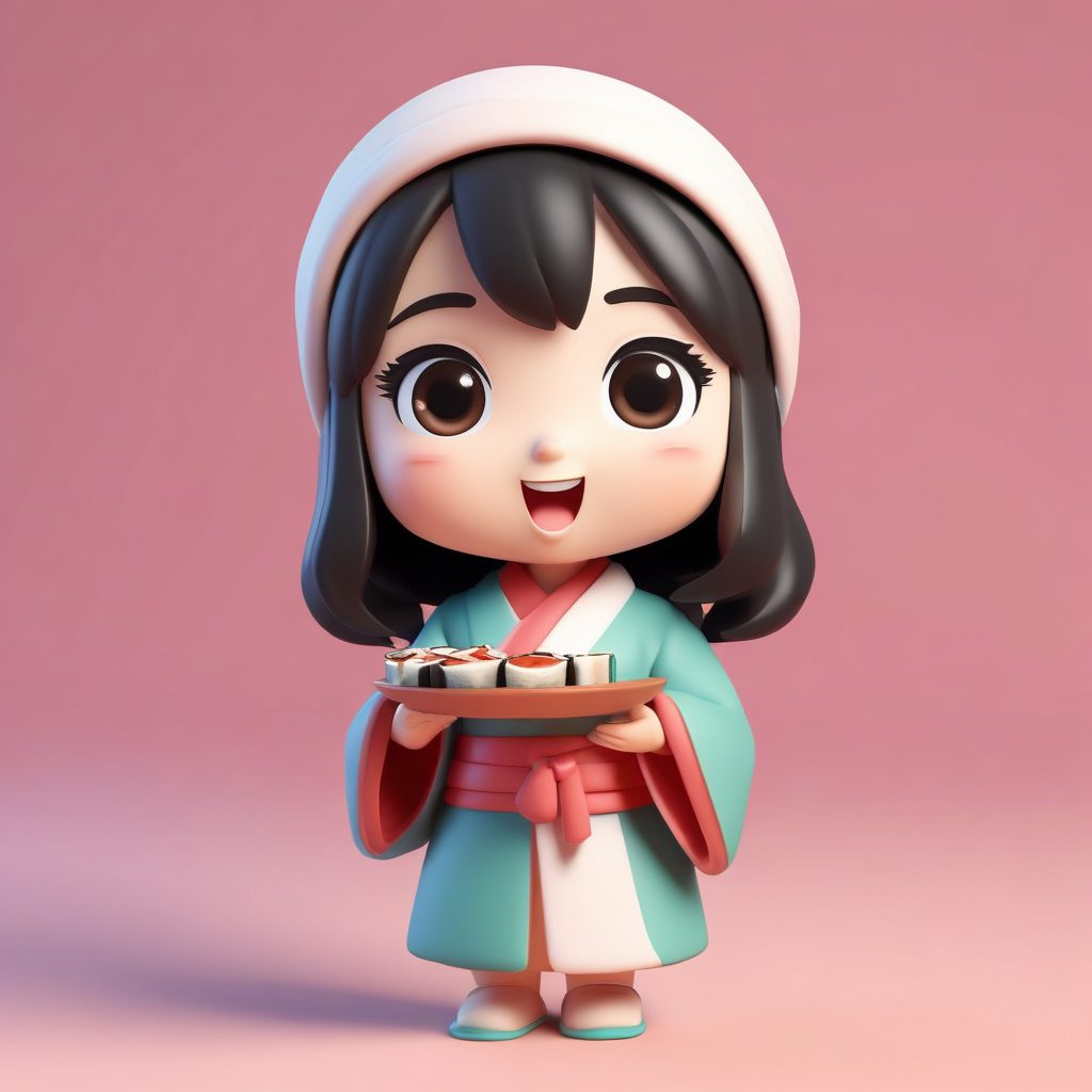 爆笑Q版AI绘画: 吃寿司吃到震惊的“美味”表情包