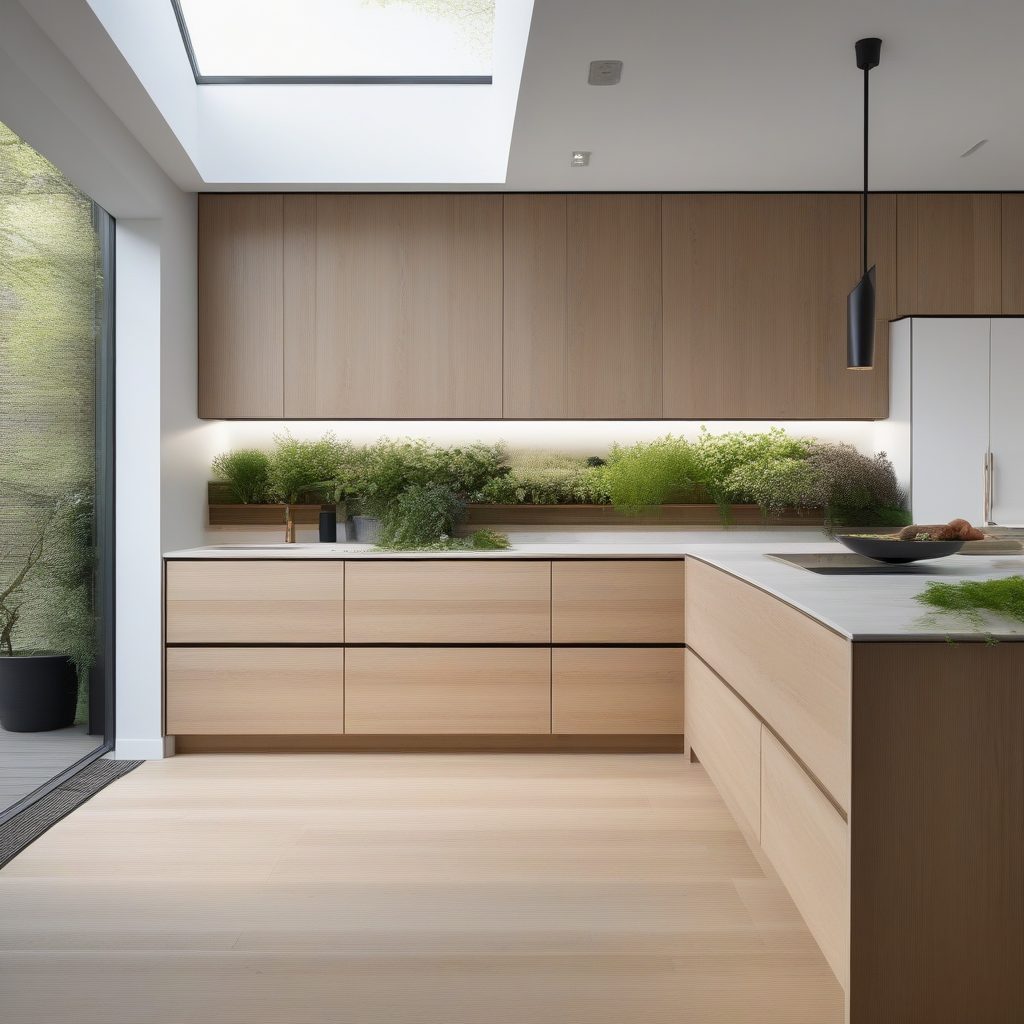 北欧风高转化率：8K温馨极简厨房设计，集成垂直室内花园