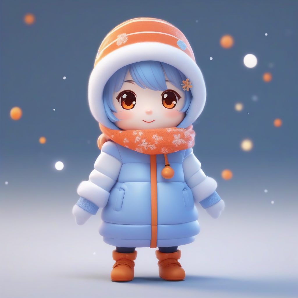 冰雪奇缘风格！雪人Q版角色8K高清立绘提示词分享：极简主义打光