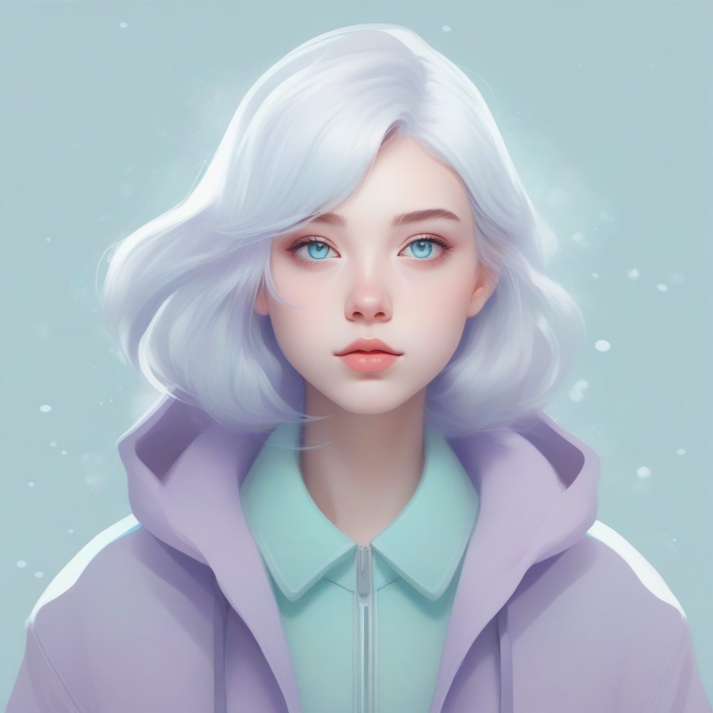 冰雪主题：极简冷调马卡龙色系“霜之少女”AI绘画技巧分享