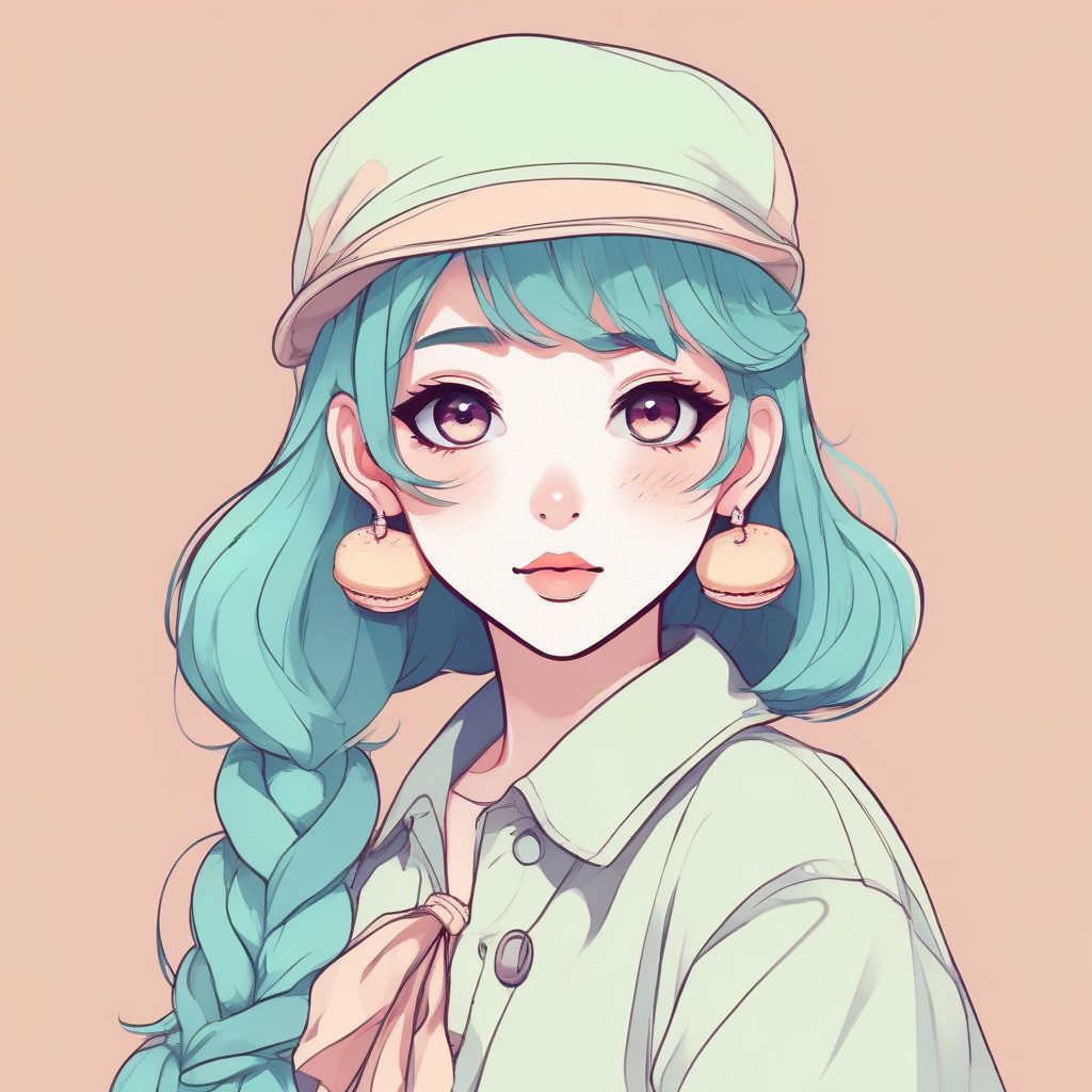 极简少女纯色背景动漫肖像生成！✨秒变时尚头像神器