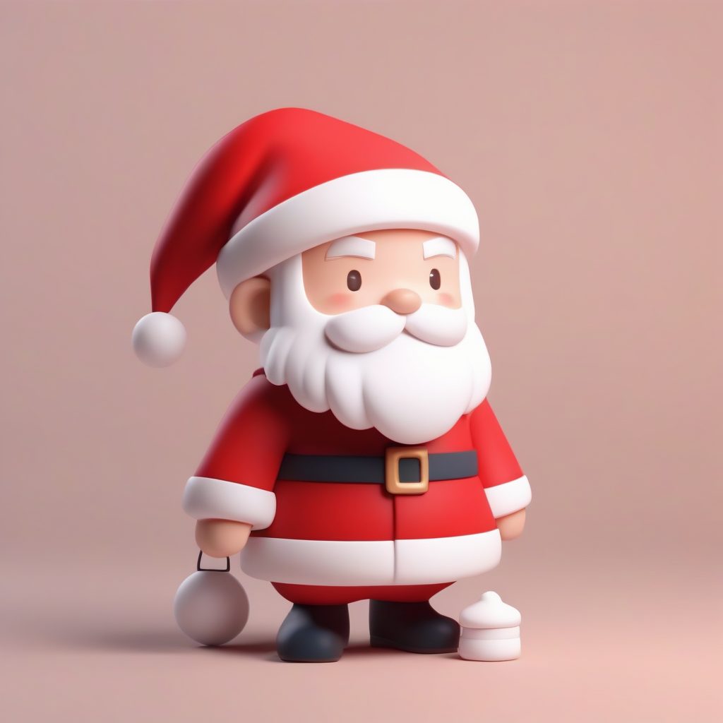 C4D高精度Q版圣诞老人盲盒手办:帕斯卡配色3D粘土渲染教程