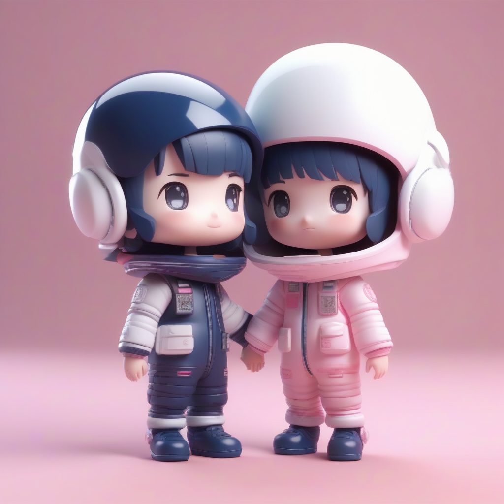 C4D情侣Q版盲盒手办：Pop Mart风高细节3D渲染，专属头像生成教程