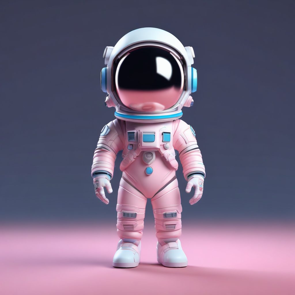C4D太空漫游!超可爱Q版宇航员3D盲盒手办渲染图 AI提示词大全