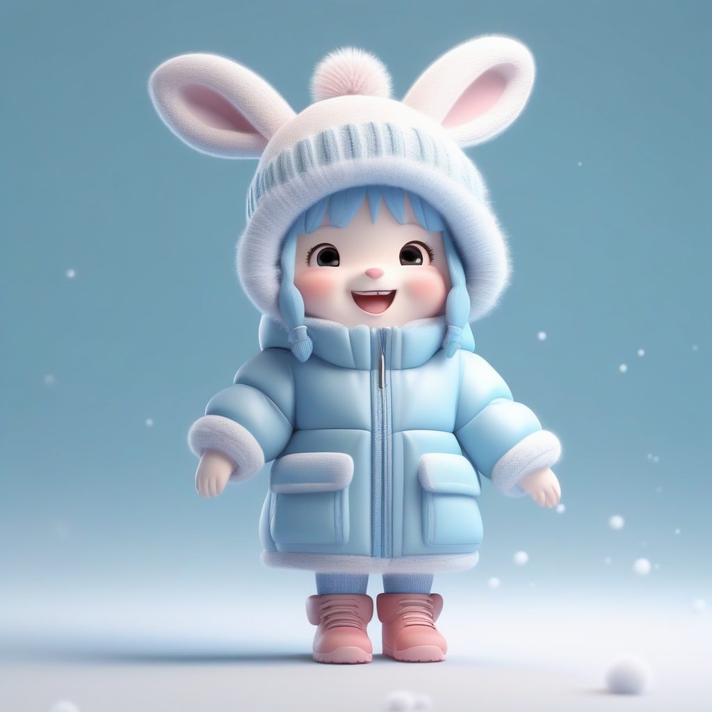 C4D渲染教程:Q版兔女郎的冬季时尚穿搭与丰富可爱表情生成