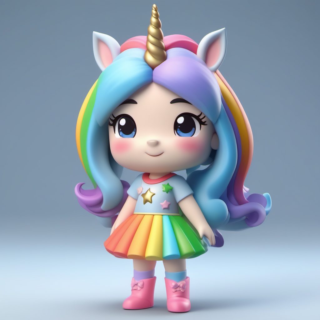 彩虹独角兽Q版：专业级C4D渲染建模技巧解析