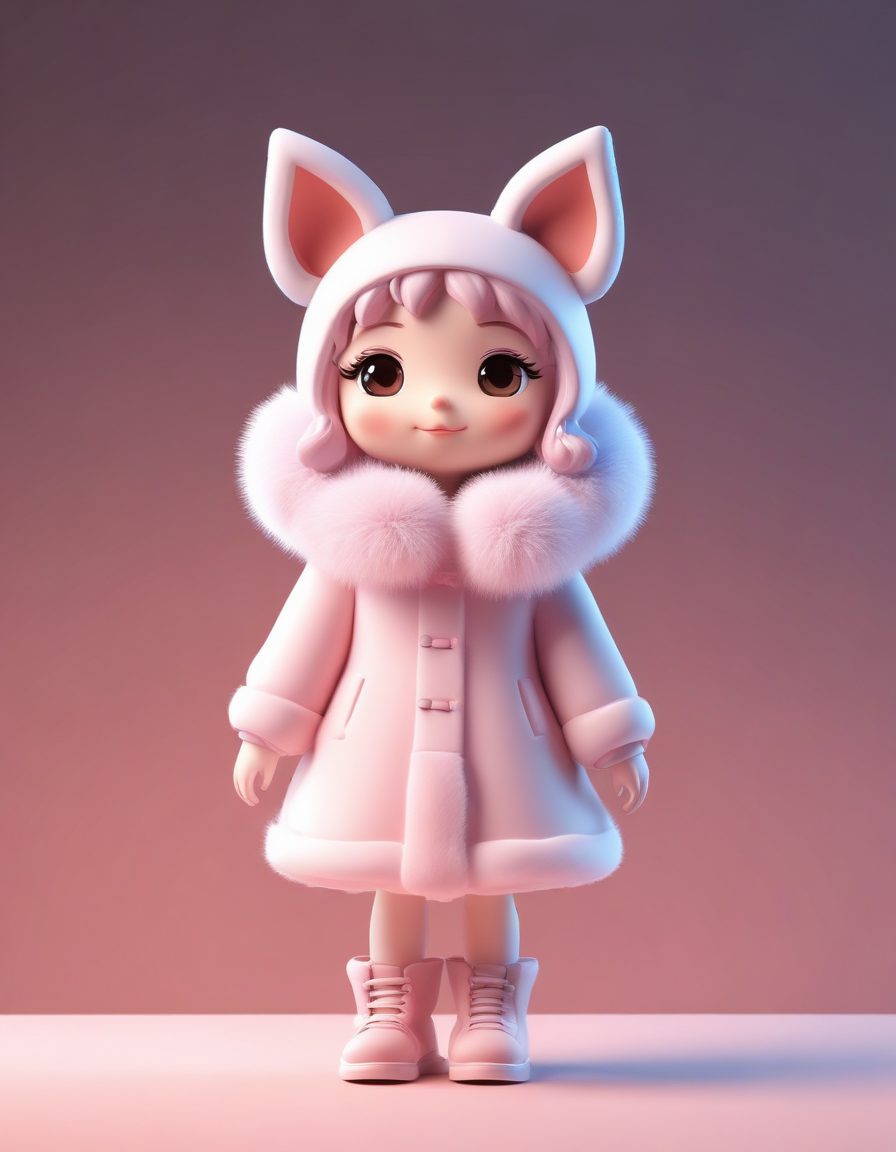 🍓 草莓慕斯!甜美系冬日毛领公主裙Q版