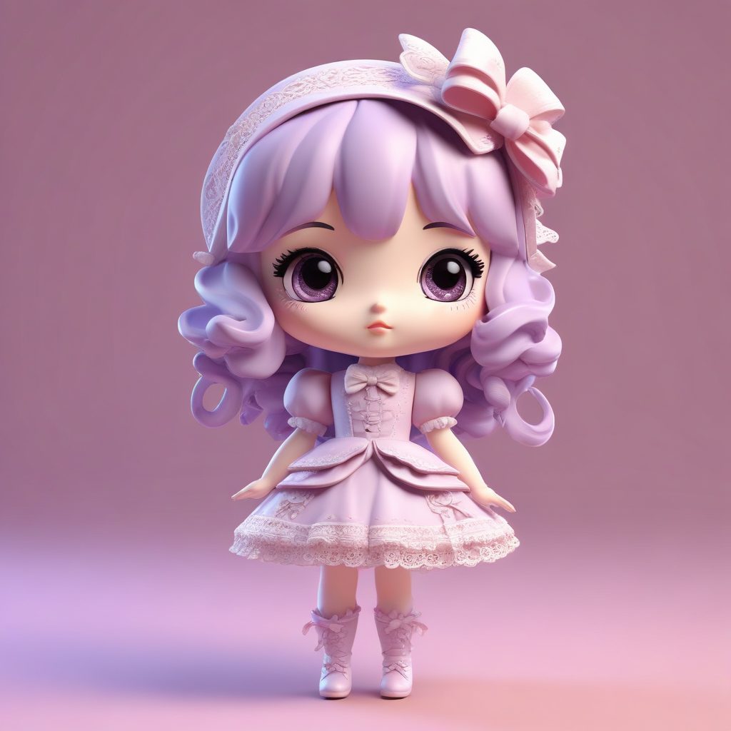 🍓草莓甜心！巴洛克洛丽塔风Chibi少女，高细节3D渲染！