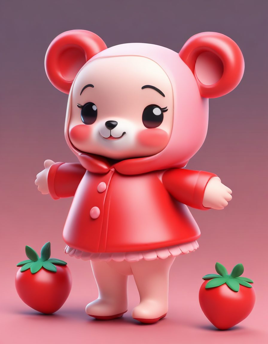 🍓草莓熊妹妹Chibi | Pop Mart粘土治愈系，头像素材一键生成