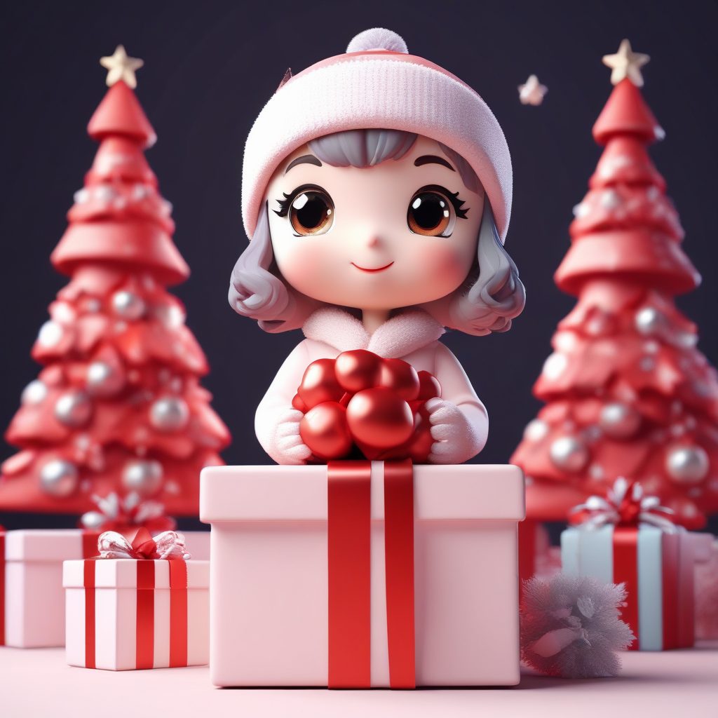 🎁拆礼物ing!圣诞季Q版惊喜表情,3D盲盒全身像