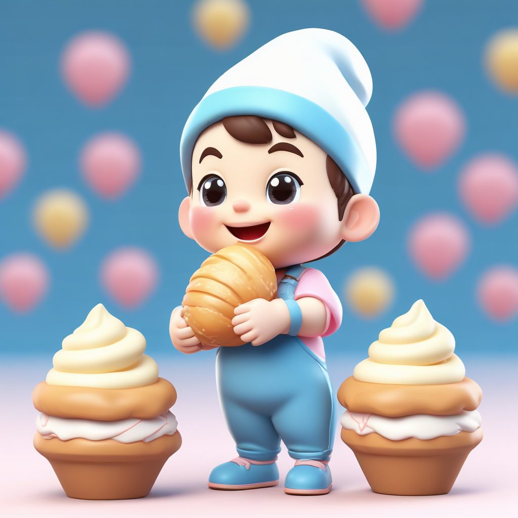 🥐超高出图率！奶油粘土风面包师Q版盲盒手办，AI头像素材库更新啦！