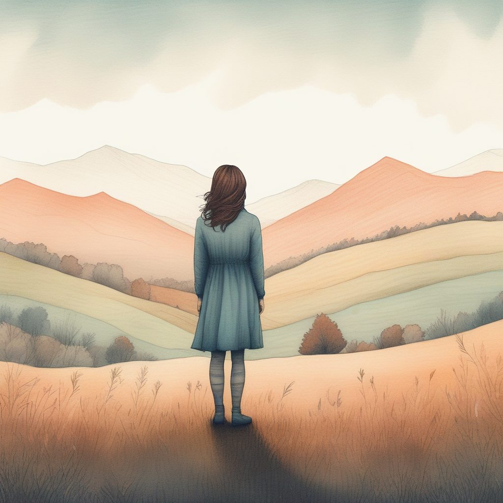 超火的！极简人物背影手绘插画，治愈系配色，做头像超绝