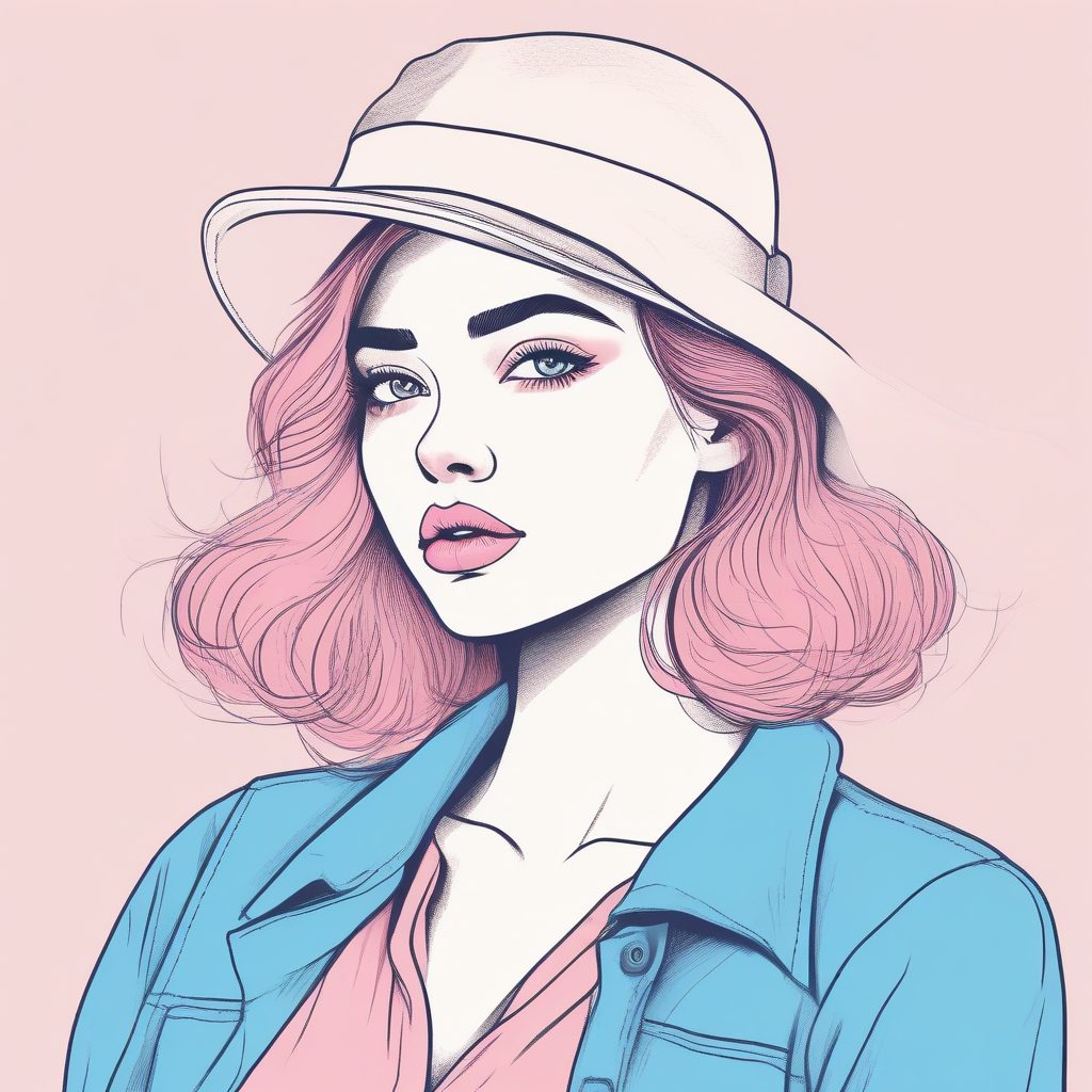 超火漫画分镜风：粉蓝系极简插画，彩色铅笔的轻盈表达