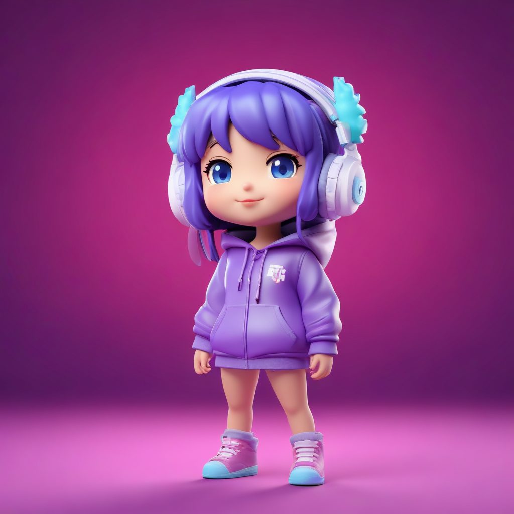 超火主播Q版人设: 3D盲盒风游戏主播女孩AI生成秘籍