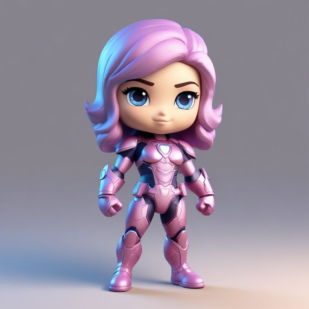 超级英雄Q版:双手叉腰,正义凛然的可爱站姿3D建模