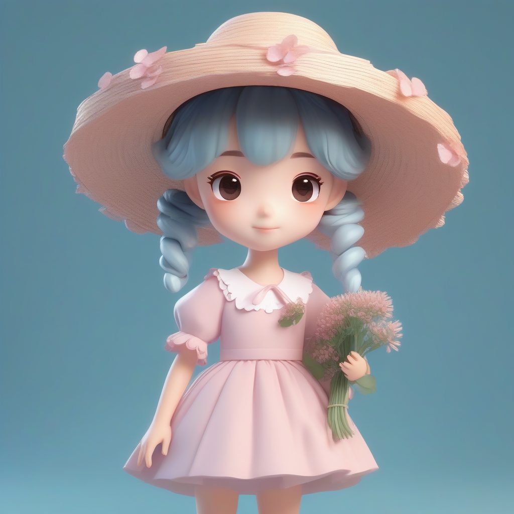 超可爱田园风Chibi Girl:高清柔光全身照生成技巧与关键词