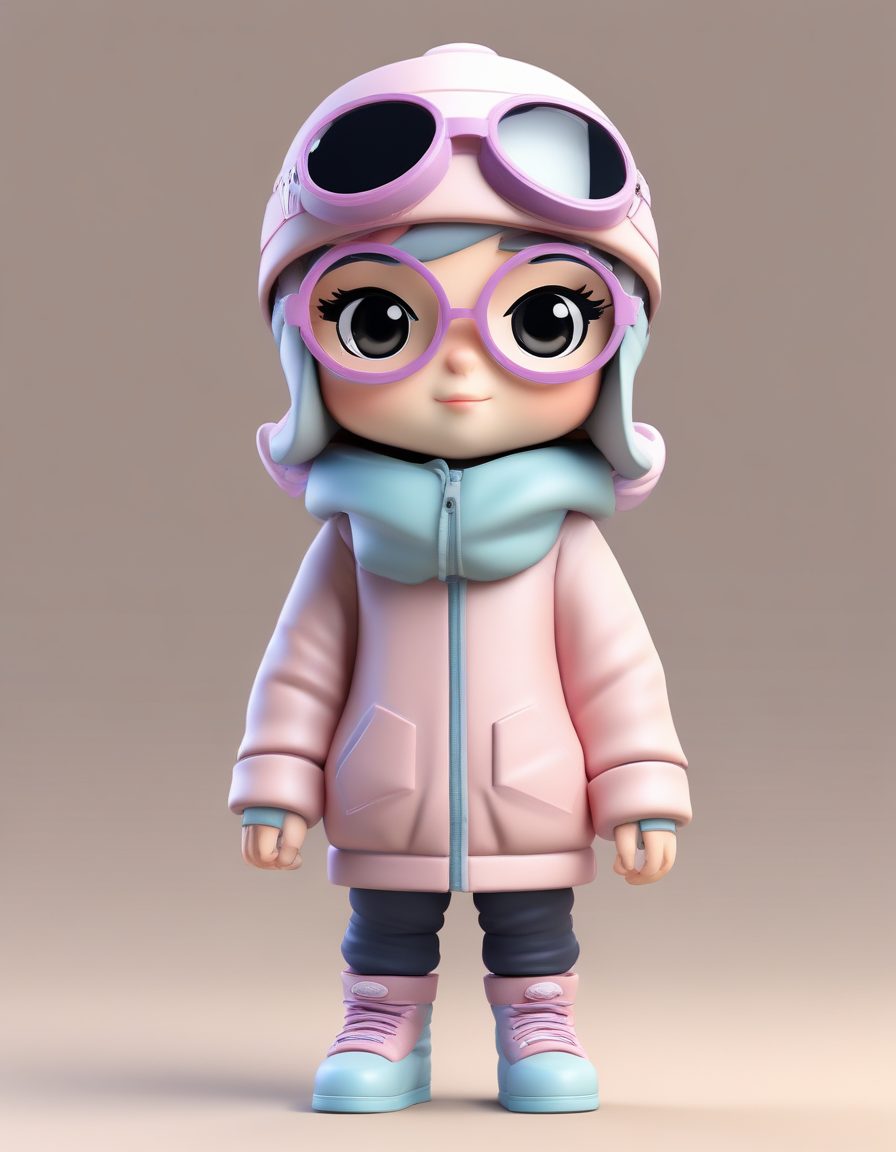 🧢 超酷滑雪装！戴着毛线帽的街头Q版潮人