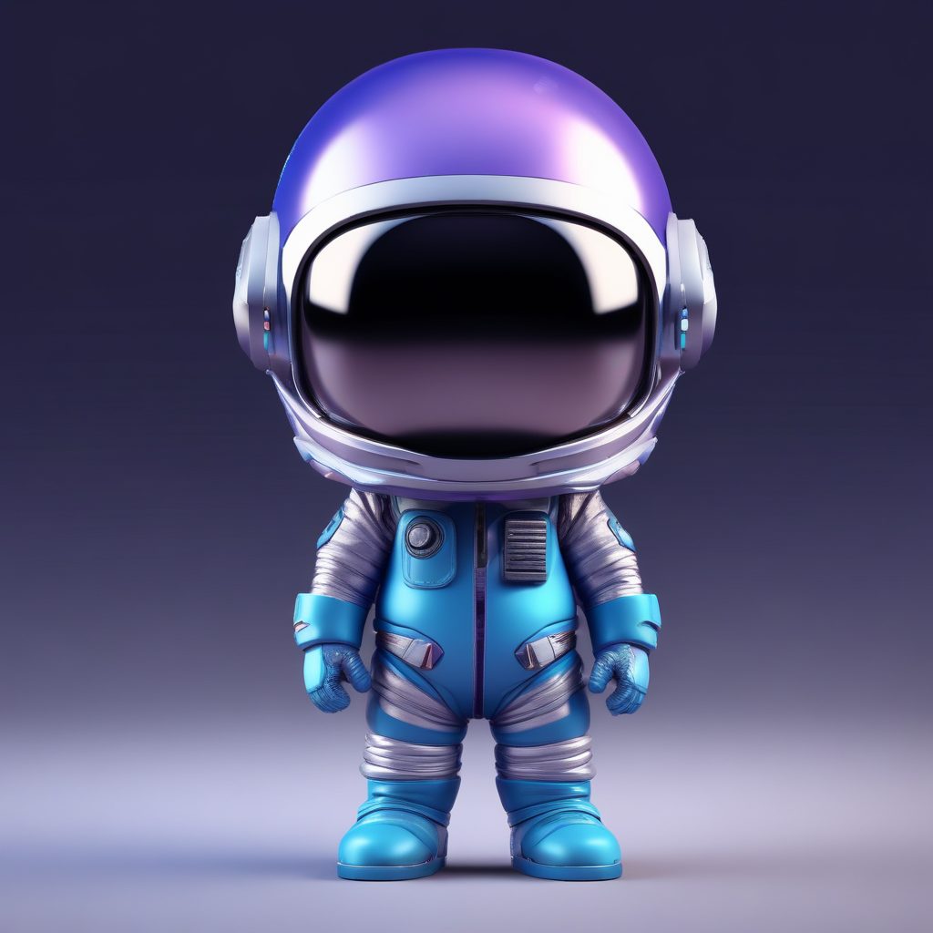 🚀超酷太空飞行员Q版！SD提示词：未来感头盔，8K高细节壁纸