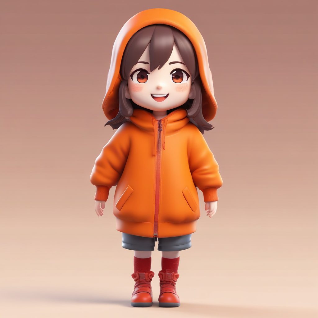 超萌AI捏脸：Q版女孩玩雪仗，夸张表情和动态姿势，黏土盲盒风