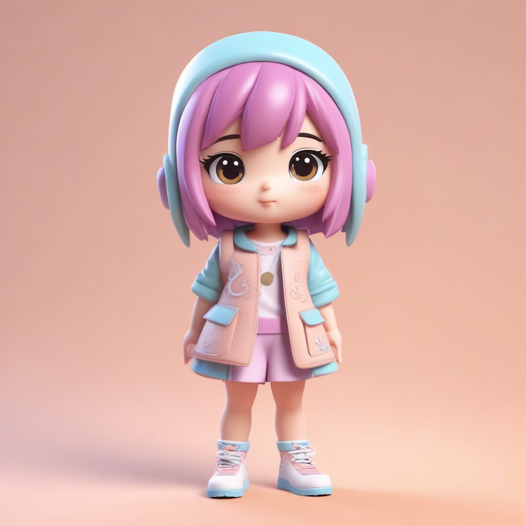 超萌C4D黏土风chibi女孩全身照！适合做头像或壁纸